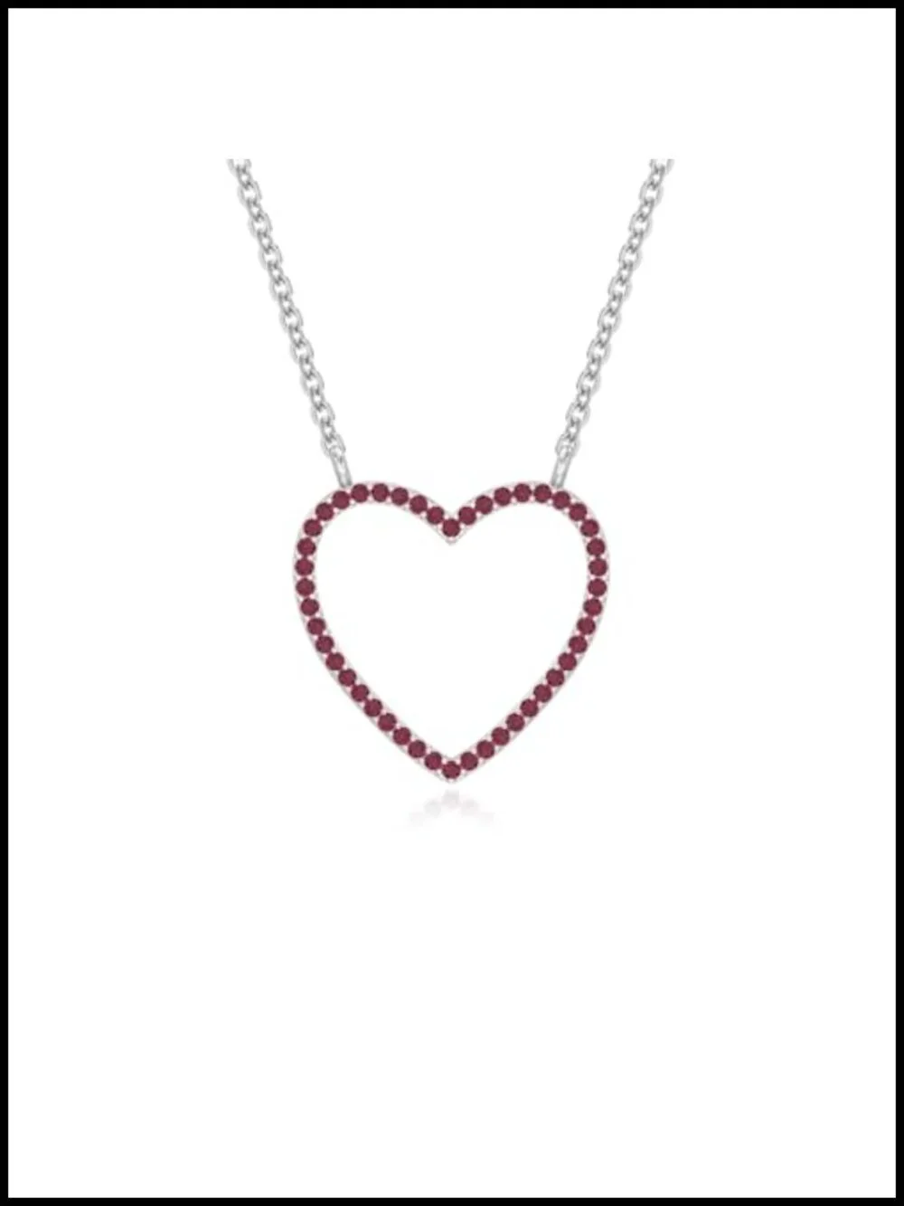 Natural Gemstone Heart Pendant Necklace, Sterling Silver with 18K Gold or Rose